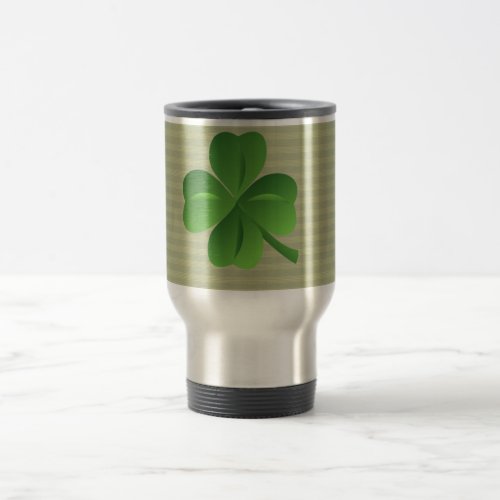 Classy Trendy  Irish Lucky Shamrock Travel Mug