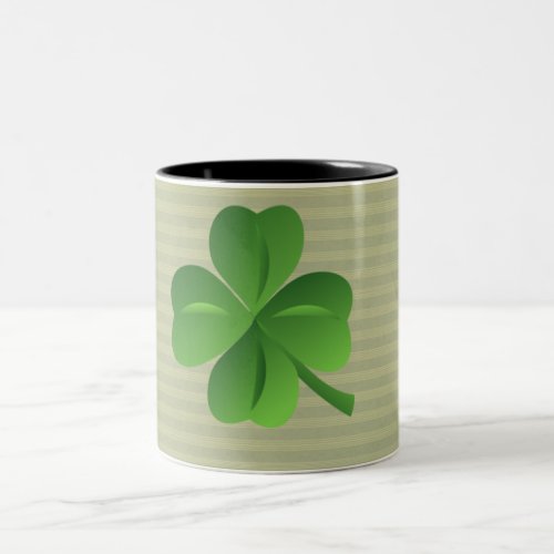 Classy Trendy  Irish Lucky Shamrock Two_Tone Coffee Mug