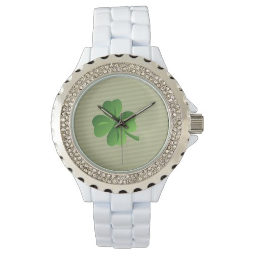 Classy Trendy  Irish Lucky Shamrock Watch