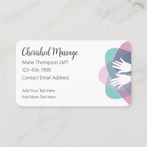 Classy Trendy Licensed Massage Therapist Business Card