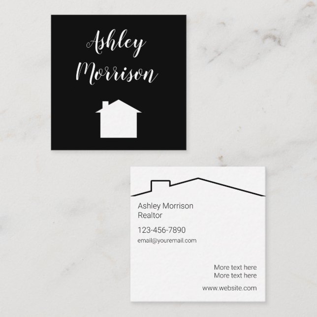Classy Trendy Realtor Business Card Design (Front/Back)