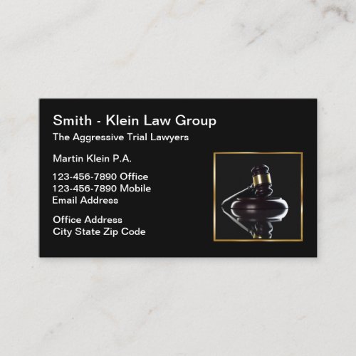 Classy Trial Lawyer Business Cards