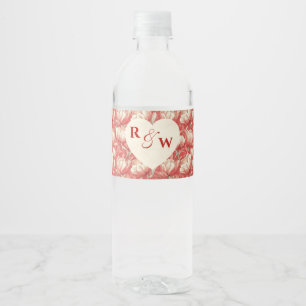 Classy Tulip Charm Backyard Wedding Water Bottle Label