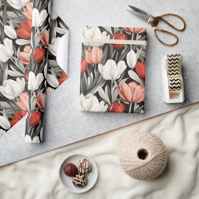Classy Tulip Modern Wrapping Paper (Crafts)