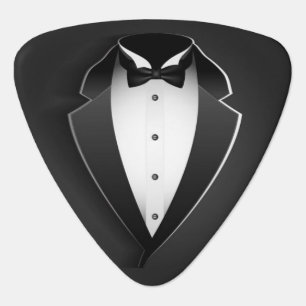 Classy Tuxedo Special Occasion Triangle Guitar Pic Guitar Pick