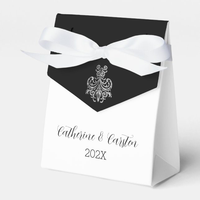 Classy Two Color's Favor Boxes (Front Side)