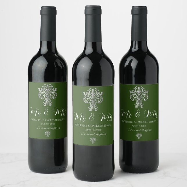 Classy Two Color's Wine Label (Bottles)