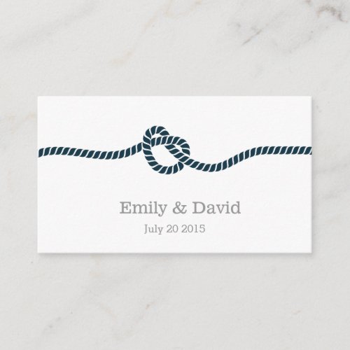 Classy Tying the Knot Wedding Website Insert Card