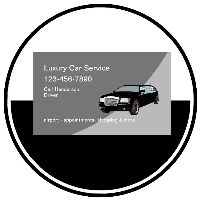 Classy Uber Driver Car Service Business Card (Luxury Uber Limo Driver )