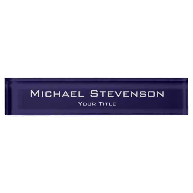 Classy Unique Elegant Standard Desk Nameplate (Front)