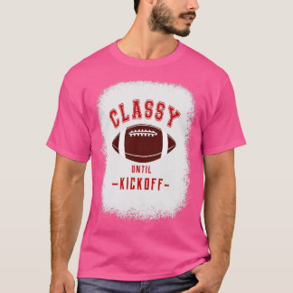 Classy Until Kickoff Red Letters Sports Colors Ga T-Shirt