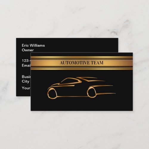 Classy Upscale Automotive Business Cards Unique