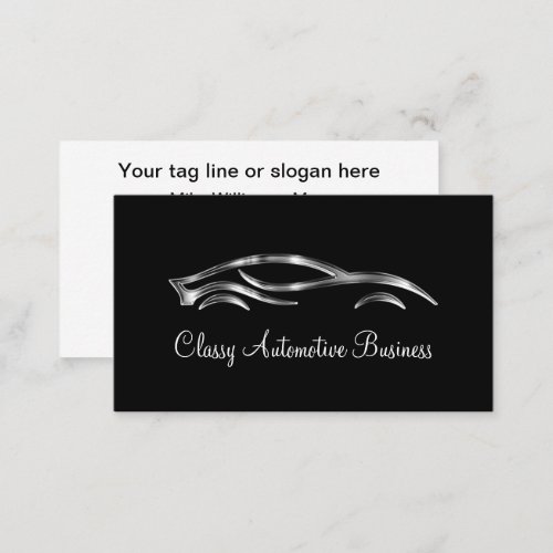 Classy Upscale Automotive Theme Business Cards