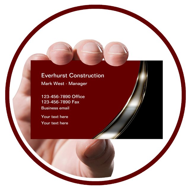Classy Upscale Construction Service Business Card (Creator Uploaded)