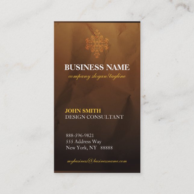 Classy Upscale Modern Damask  Business Cards (Front)