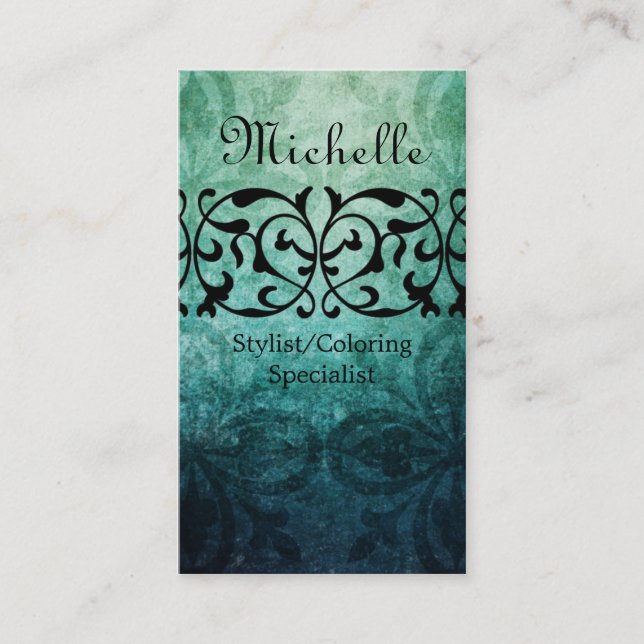 Classy Upscale Salon Boutique Business Cards (Front)