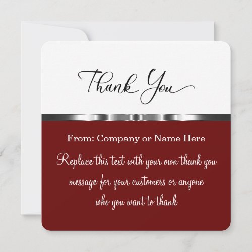 Classy Upscale Thank You With Envelopes