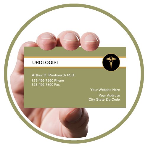 Classy Urologist Medical Business Cards