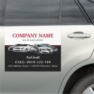Classy Used Car Dealer Business Promotional  Car Magnet