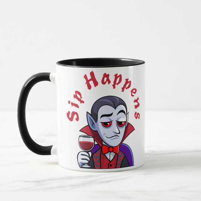 Classy Vampire – Sip Happens Mug (Left)