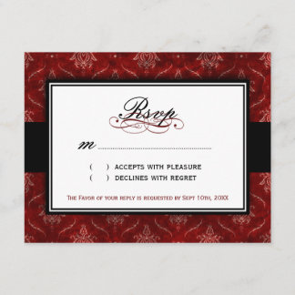 Classy Velvet Reply Cards