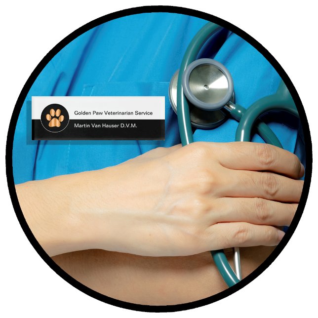 Classy Veterinarian Office ID Badges (Creator Uploaded)