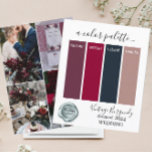 Classy Vintage Burgundy  Wedding colorsPaper Sheet<br><div class="desc">Classy Vintage Burgundy  Wedding colors Palette Card 2024</div>