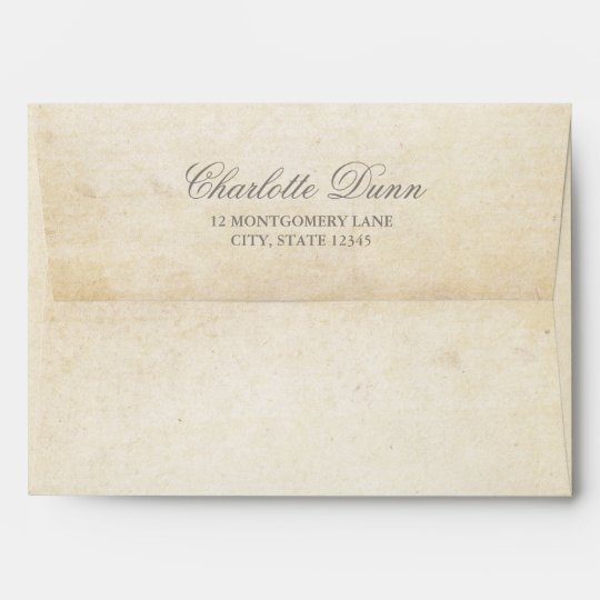 Classy Vintage Effect Envelope with Return Address