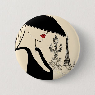 Classy Vintage Fashion in Paris Button