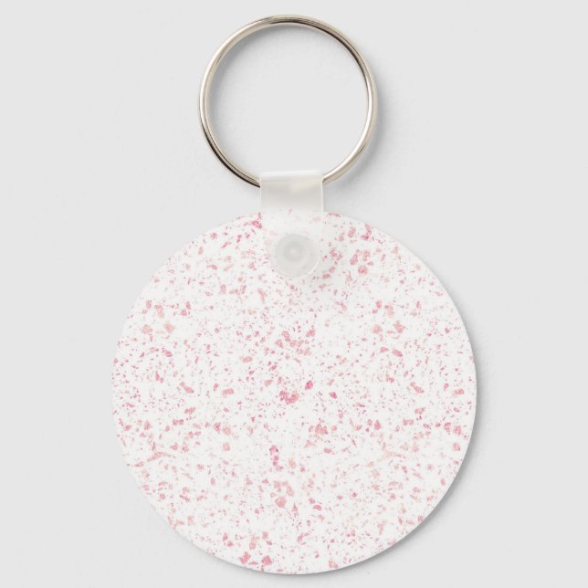 Classy vintage marble rose gold terrazzo design keychain (Front)