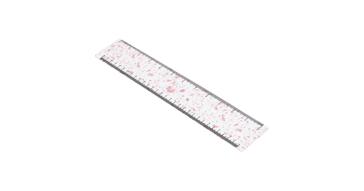 Rose Gold Ruler Classy vintage marble rose gold terrazzo design ruler | Zazzle