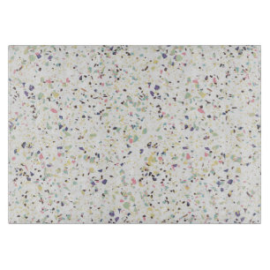 Classy vintage marble terrazzo pastel design cutting board