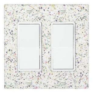Classy vintage marble terrazzo pastel design light switch cover