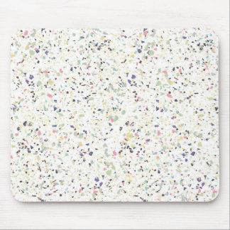 Classy vintage marble terrazzo pastel design mouse pad