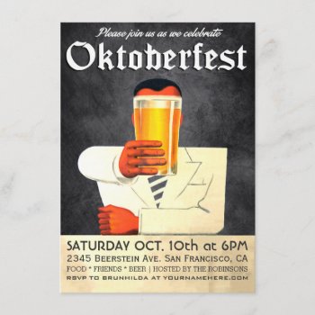 Classy Vintage Oktoberfest Invitation by Anything_Goes at Zazzle