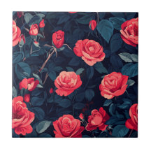 Classy Vintage Rose Ceramic Tiles For Spa-Style B