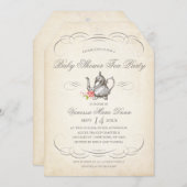 Classy Vintage Tea Party | Baby Shower Invitation (Front/Back)