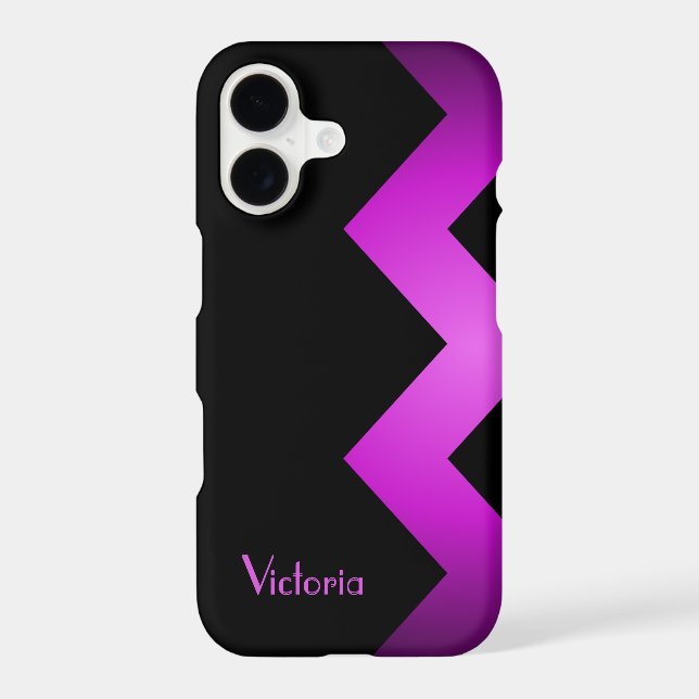 Classy Violet Accent Personalized Iphone Case (Back)