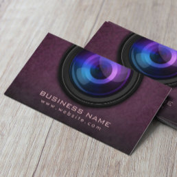 Classy Violet Damask Photography Business Cards