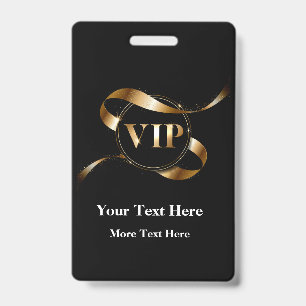 Classy VIP Badge Editable Budget Templates