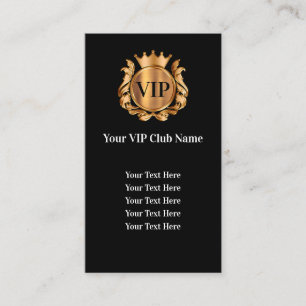 Classy VIP Club Membership Business Cards