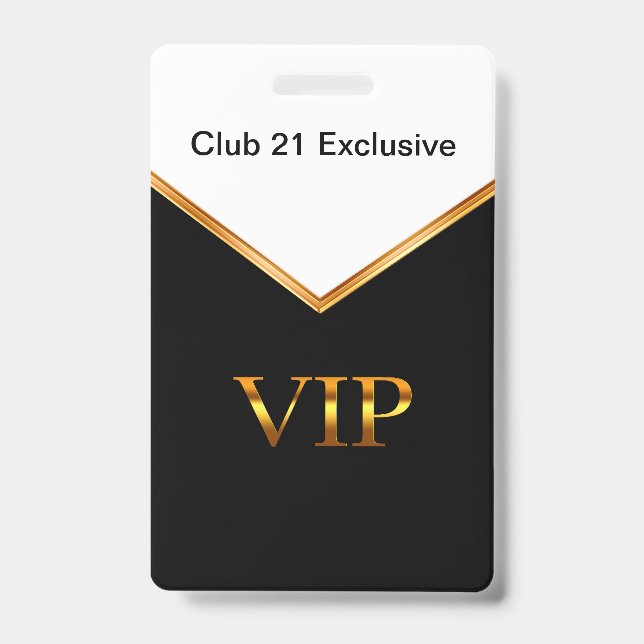 Classy VIP Club Wearable Entry Name Badges (Front)
