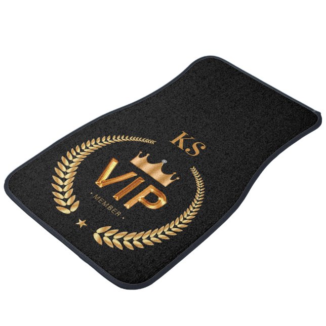 Classy VIP King Crown Car Floor Mats (Angled)