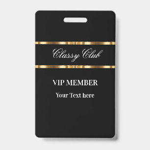 Classy VIP Member Club Guest Badge