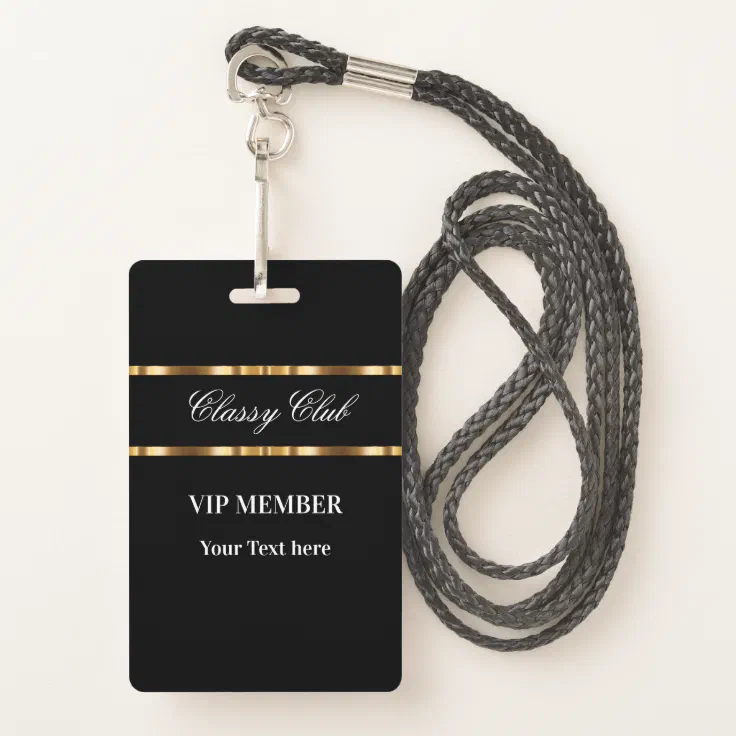 Classy VIP Member Club Guest Badge | Zazzle