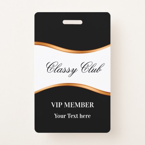 Classy VIP Member Club Guest Badges