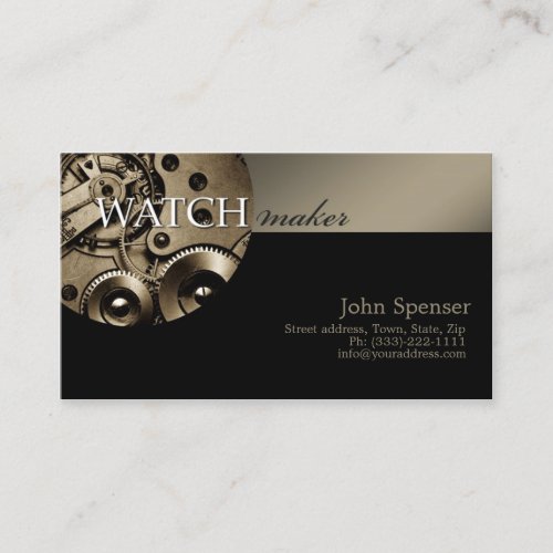 Classy Watchmaker Business Card