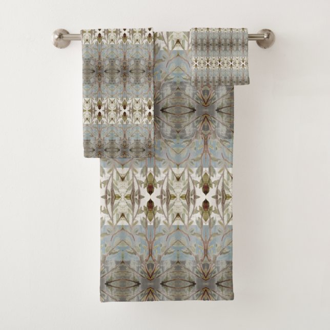 Classy Watercolor Design Bath Towel Set (Insitu)