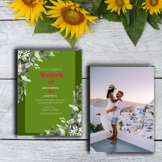 CLASSY WATERCOLOR  FLORAL WEDDING  INVITATION