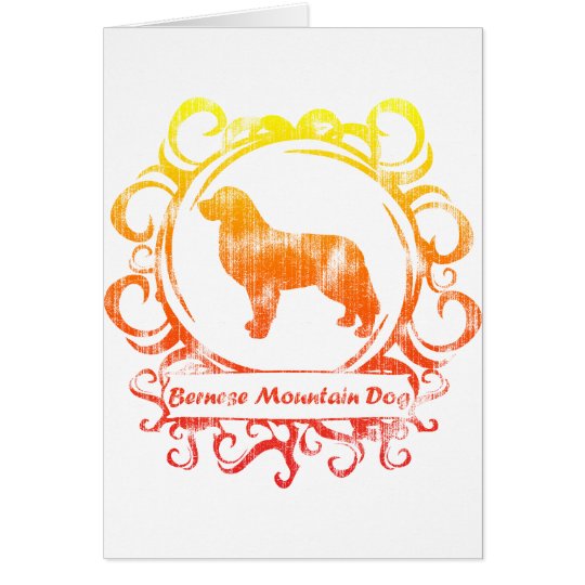 Classy Weathered Bernese Mountain Dog Card